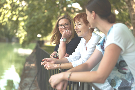 Women talking